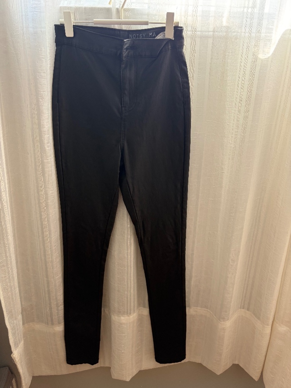 high waisted leather ( artificial) skinny pants